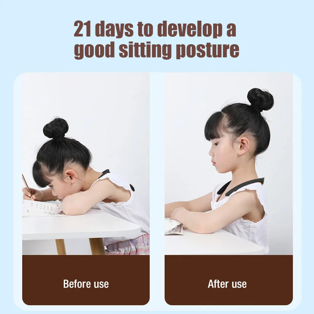 Smart Posture Corrector - Adjustable Back Support for Hunchback Improvement with Vibrating Alerts - Unisex Design (Black)